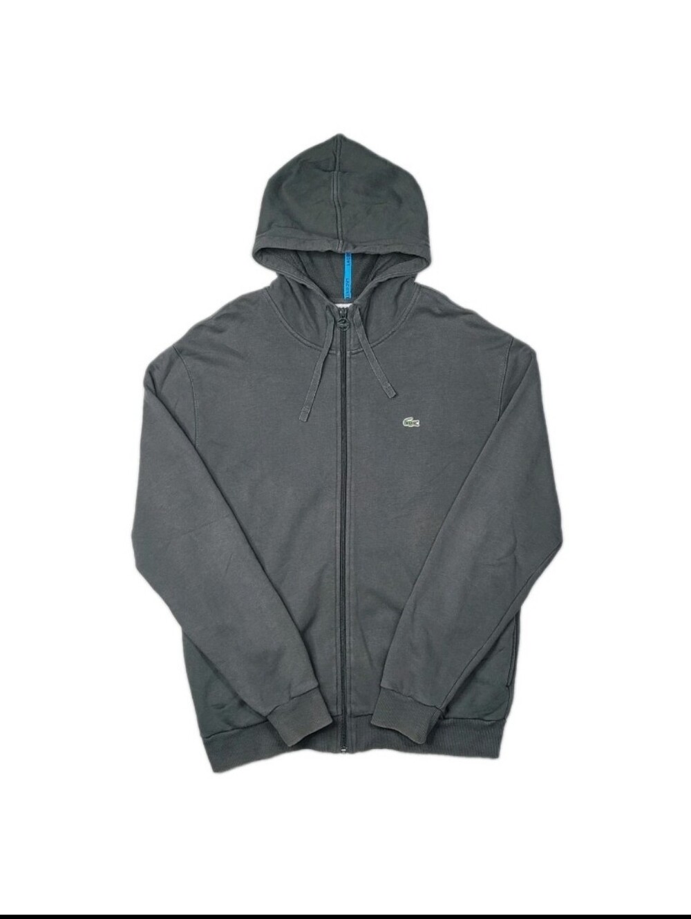 Lacoste Mens 5 Large Classic Fit Zip Up Fleece Sweatshirt Hoodie Jacket Green